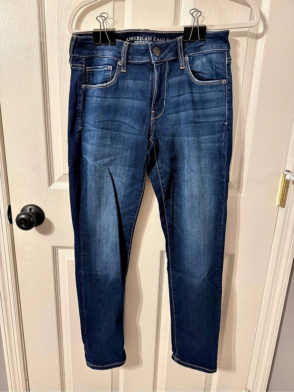 American Eagle Super Stretch Skinny Jeans Skinny Jeans Blue Size 8 short